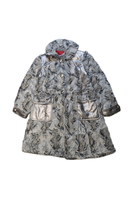 A Black Coats from ValMax in size 8Y for girl. (Front View)