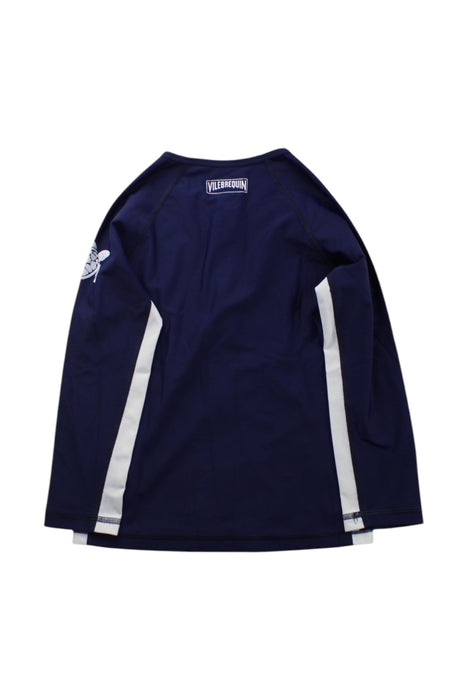 A Navy Rash Guards from Vilebrequin in size 8Y for neutral. (Back View)