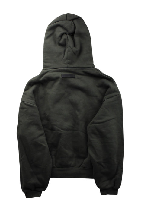 A Green Hooded Sweatshirts from Fear of God Essentials in size 8Y for neutral. (Back View)