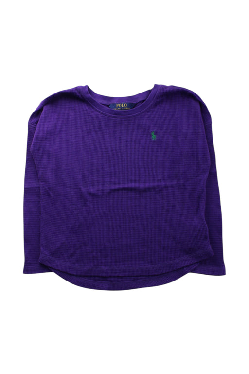 A Purple Long Sleeve Tops from Polo Ralph Lauren in size 5T for neutral. (Front View)