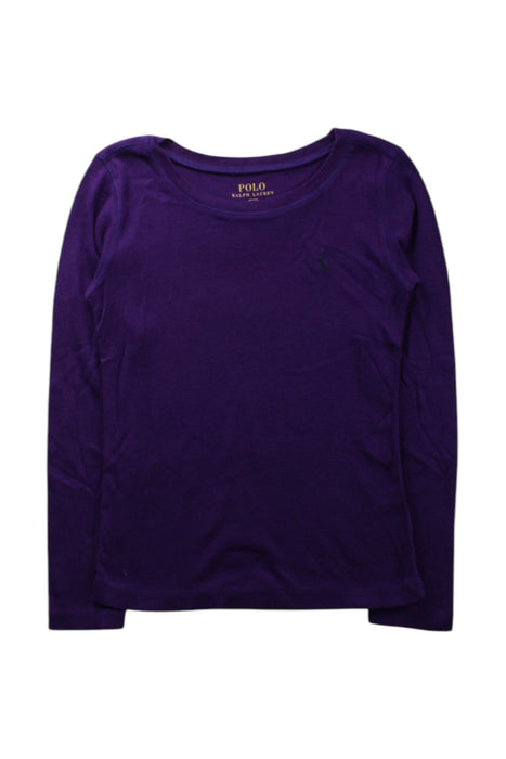 A Purple Long Sleeve Tops from Polo Ralph Lauren in size 5T for neutral. (Front View)