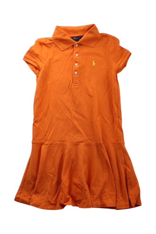 A Orange Short Sleeve Dresses from Polo Ralph Lauren in size 6T for girl. (Front View)