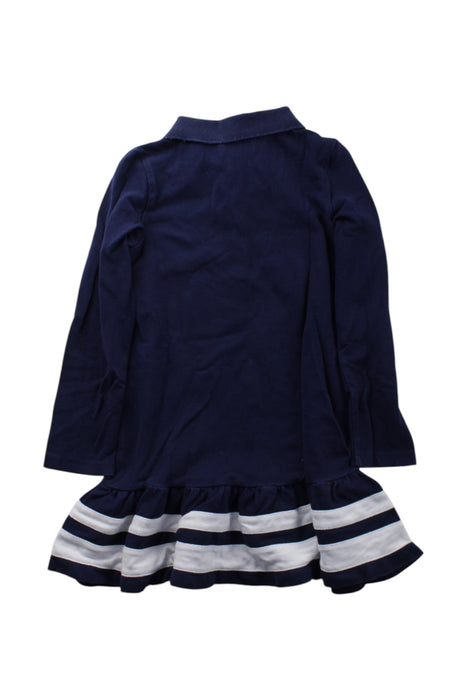 A Navy Long Sleeve Dresses from Ralph Lauren in size 5T for girl. (Back View)