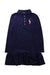 A Navy Long Sleeve Dresses from Polo Ralph Lauren in size 6T for girl. (Front View)