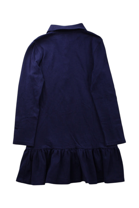 A Navy Long Sleeve Dresses from Polo Ralph Lauren in size 6T for girl. (Back View)