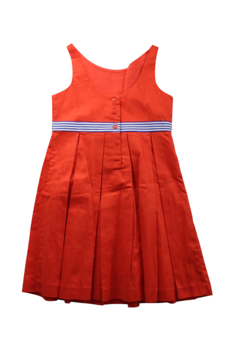 A Red Sleeveless Dresses from Janie & Jack in size 4T for girl. (Back View)