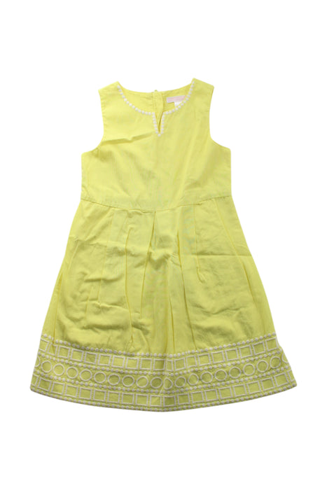 A Yellow Sleeveless Dresses from Janie & Jack in size 3T for girl. (Front View)