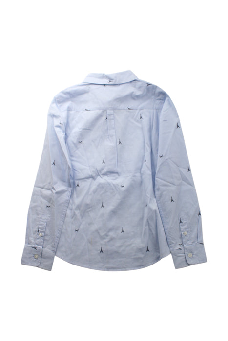 A Blue Long Sleeve Shirts from Jacadi in size 8Y for boy. (Back View)