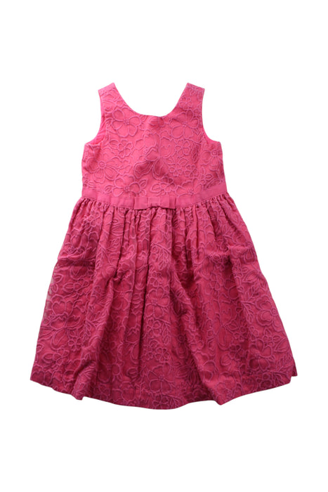 A Pink Sleeveless Dresses from Janie & Jack in size 4T for girl. (Front View)