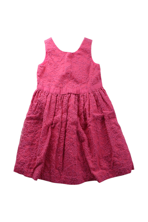 A Pink Sleeveless Dresses from Janie & Jack in size 4T for girl. (Front View)