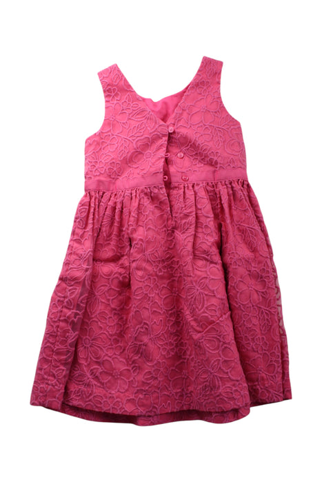 A Pink Sleeveless Dresses from Janie & Jack in size 4T for girl. (Back View)