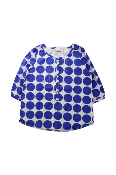 A Blue Long Sleeve Shirts from Crewcuts in size 6T for neutral. (Front View)