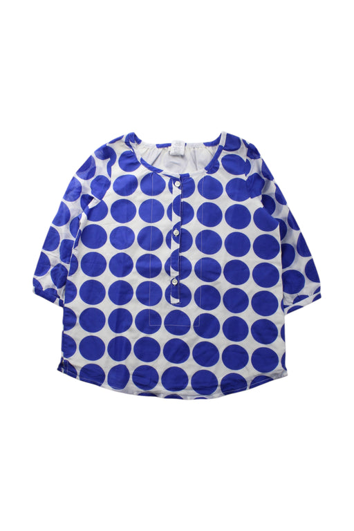 A Blue Long Sleeve Shirts from Crewcuts in size 6T for neutral. (Front View)