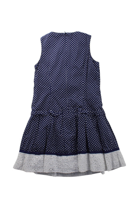 A Navy Sleeveless Dresses from Nicholas & Bears in size 6T for girl. (Back View)