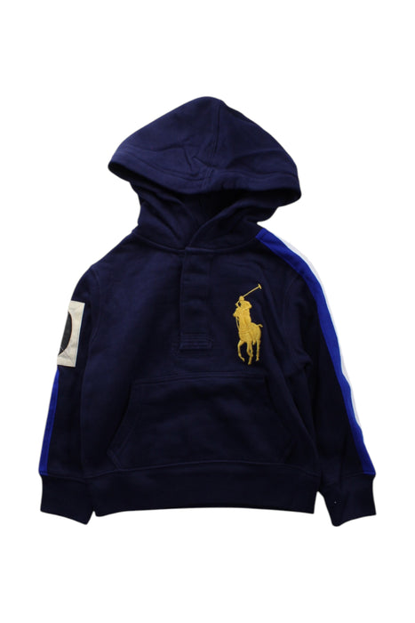 A Navy Hooded Sweatshirts from Polo Ralph Lauren in size 2T for boy. (Front View)