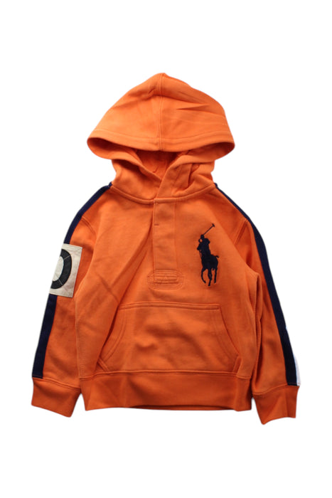 A Orange Hooded Sweatshirts from Polo Ralph Lauren in size 2T for boy. (Front View)