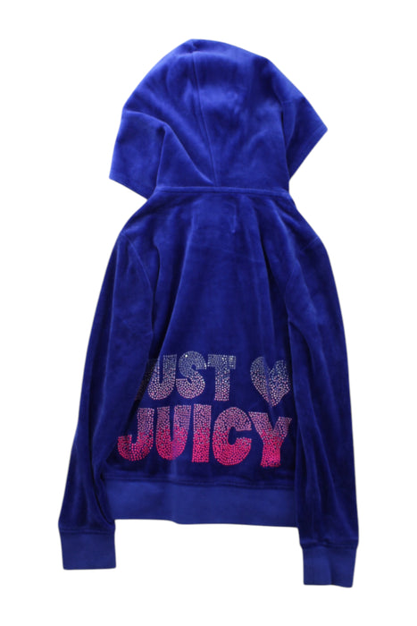 A Blue Hooded Sweatshirts from Juicy Couture in size 5T for girl. (Back View)