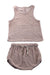 A Taupe Shorts Sets from Quincy Mae in size 4T for neutral. (Front View)