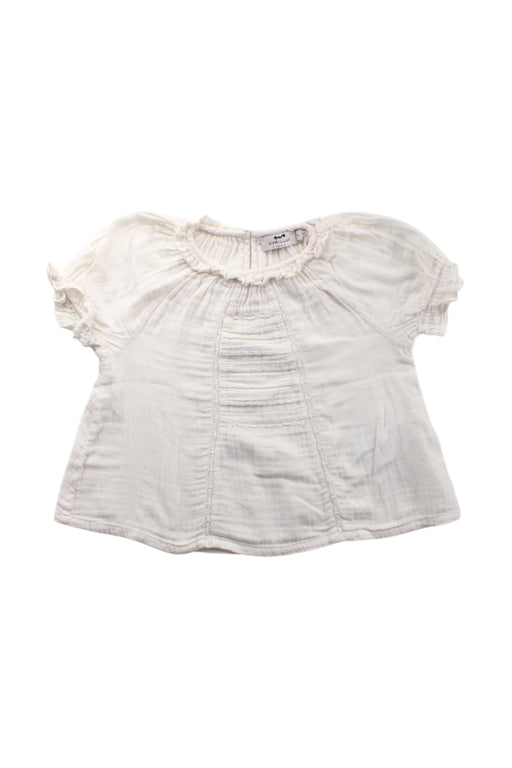 A White Short Sleeve Tops from Cyrillus in size 4T for girl. (Front View)