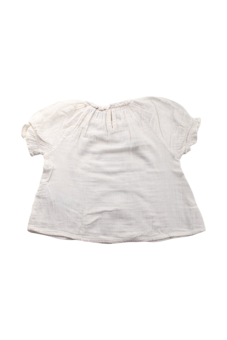 A White Short Sleeve Tops from Cyrillus in size 4T for girl. (Back View)