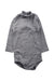 A Grey Long Sleeve Bodysuits from Petit Bateau in size 12-18M for neutral. (Front View)