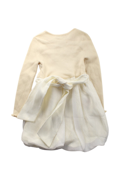 A Beige Long Sleeve Dresses from Nicholas & Bears in size 4T for girl. (Back View)