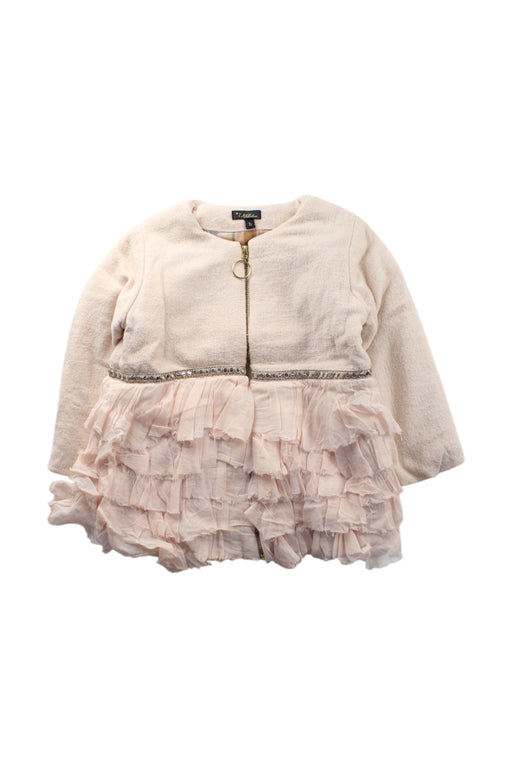 A Pink Long Sleeve Dresses from Velveteen in size 3T for girl. (Front View)