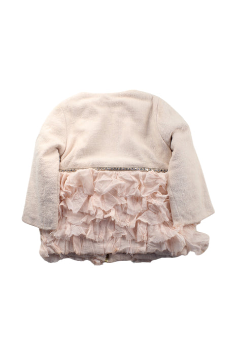 A Pink Long Sleeve Dresses from Velveteen in size 3T for girl. (Back View)