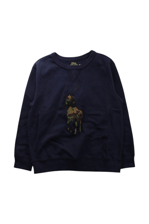 A Navy Sweatshirts from Polo Ralph Lauren in size 6T for boy. (Front View)