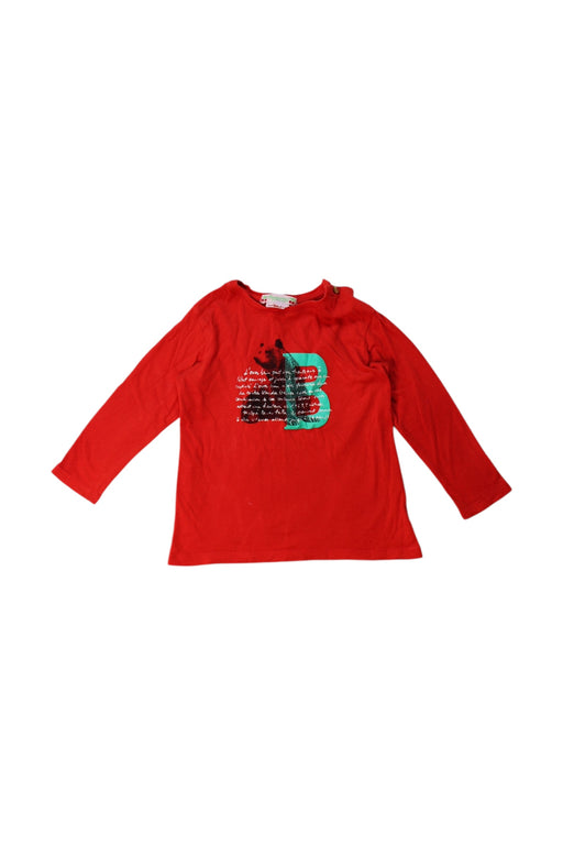 A Red Long Sleeve T Shirts from Bonpoint in size 12-18M for girl. (Front View)