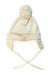 A Ivory Winter Hats from Mini Rodini in size 0-3M for neutral. (Back View)
