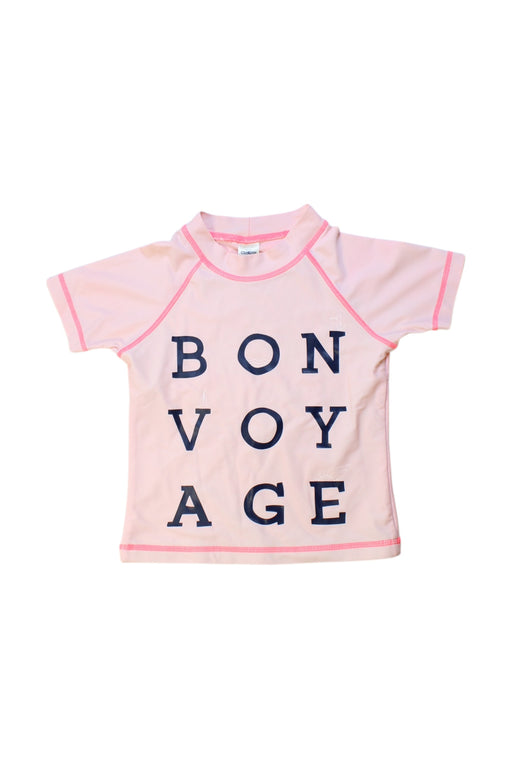 A Pink Rash Guards from OshKosh B'gosh in size 4T for girl. (Front View)