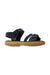 A Black Sandals from Jacadi in size 5T for girl. (Front View)