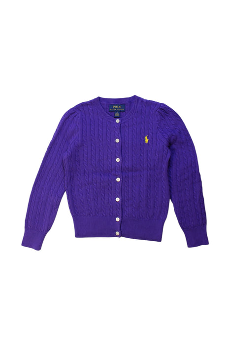 A Purple Cardigans from Polo Ralph Lauren in size 5T for girl. (Front View)