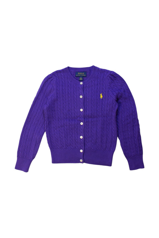 A Purple Cardigans from Polo Ralph Lauren in size 5T for girl. (Front View)