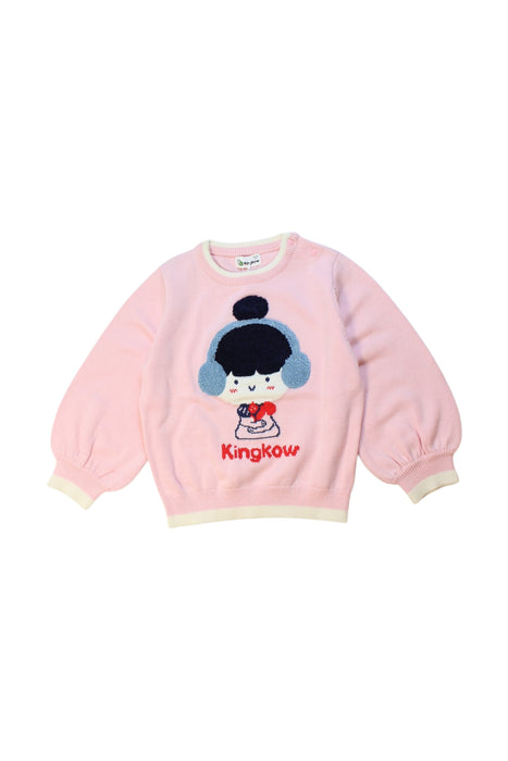 A Pink Knit Sweaters from Kingkow in size 18-24M for girl. (Front View)