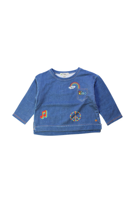 A Blue Long Sleeve Tops from The Bonnie Mob in size 2T for girl. (Front View)