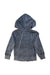 A Grey Zippered Sweatshirts from Kingkow in size 6T for girl. (Back View)
