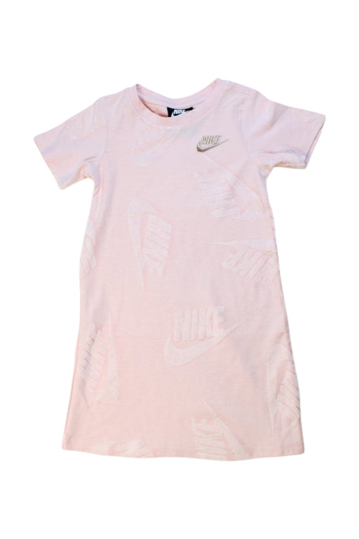 A Pink Short Sleeve Dresses from Nike in size 4T for girl. (Front View)