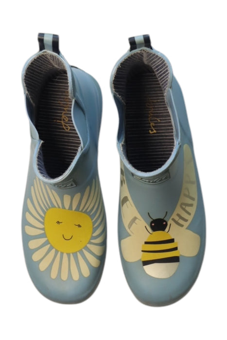 A Blue Rain Boots from Joules in size 9Y for girl. (Back View)
