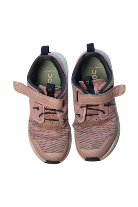 A Pink Sneakers from On in size 6T for girl. (Back View)