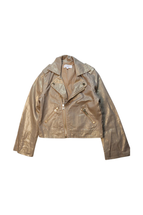 A Gold Lightweight Jackets from Excuse My French in size 8Y for girl. (Front View)