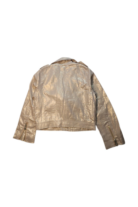 A Gold Lightweight Jackets from Excuse My French in size 8Y for girl. (Back View)