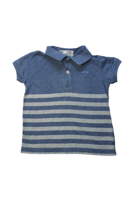 A Blue Short Sleeve Polos from Gingersnaps in size 2T for boy. (Front View)