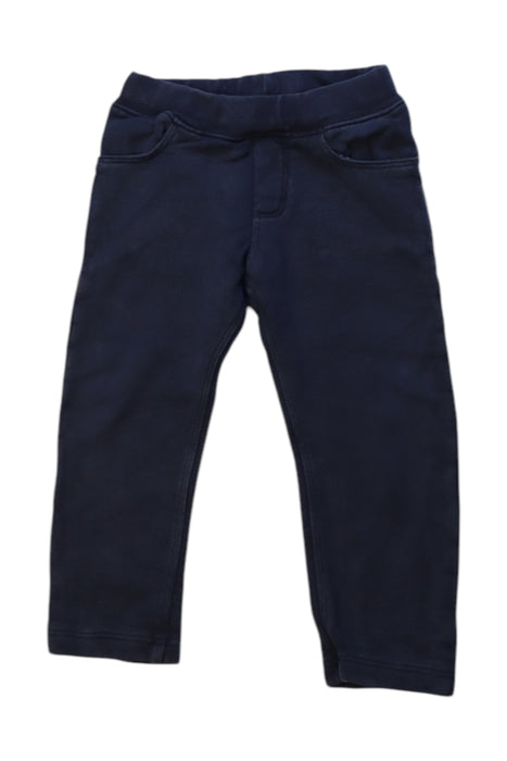 A Navy Casual Pants from Petit Bateau in size 12-18M for boy. (Front View)