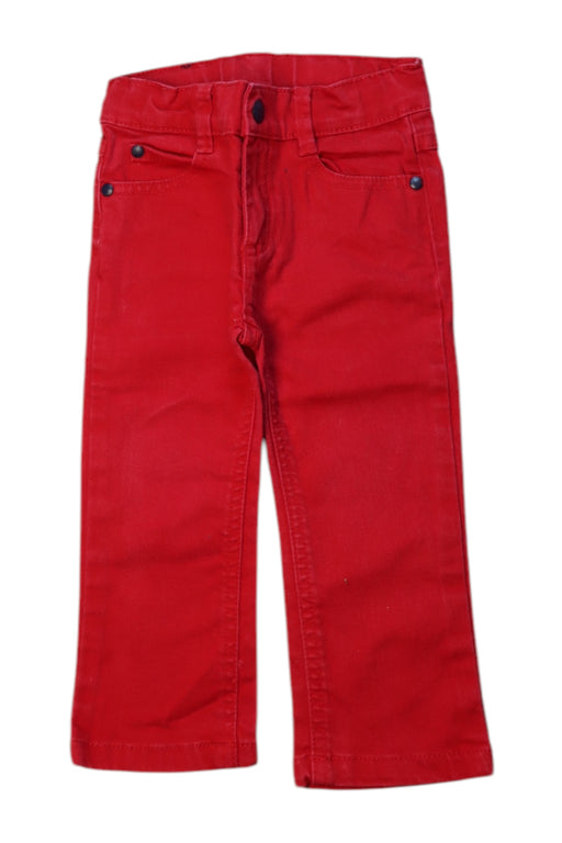 A Red Casual Pants from Jacadi in size 12-18M for boy. (Front View)