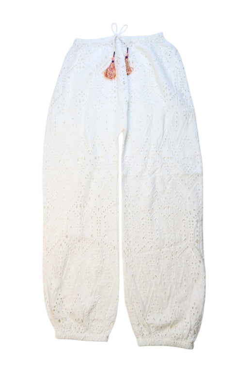A White Casual Pants from Pink Chicken in size 10Y for girl. (Front View)