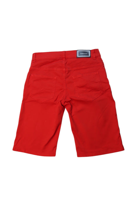 A Red Shorts from Young Versace in size 10Y for boy. (Back View)