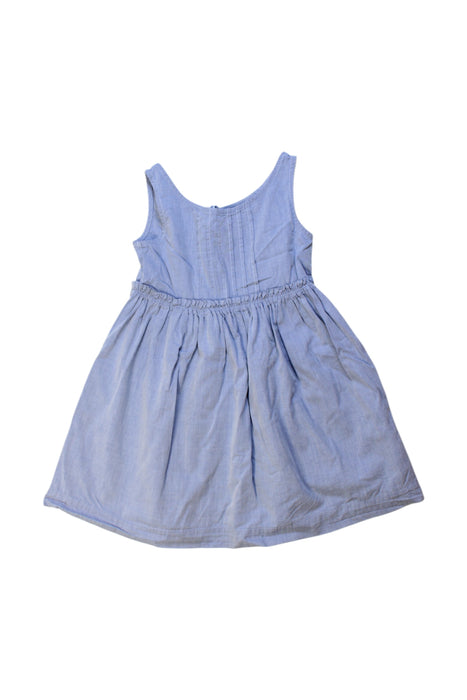 A Blue Sleeveless Dresses from The Little White Company in size 2T for girl. (Front View)