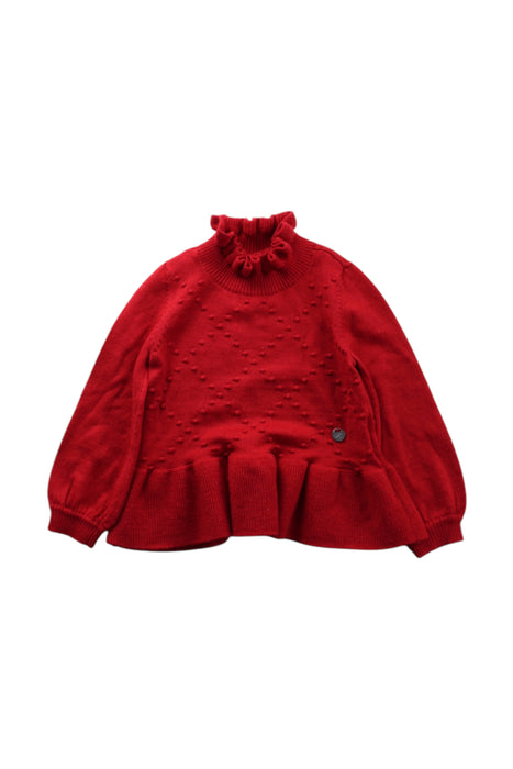 A Red Knit Sweaters from Nicholas & Bears in size 2T for girl. (Front View)